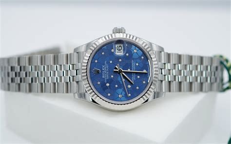 rolex datejust azzurro-blue floral|rolex datejust 31.